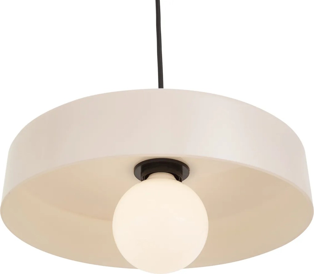 Lampada a sospensione retrò ottone con bianco per sistema a binario monofase - Iconic Jina