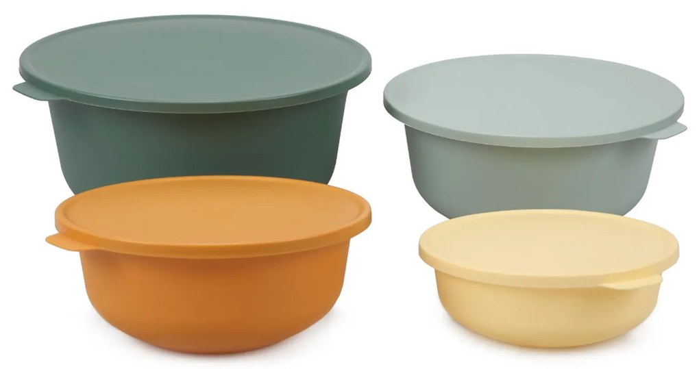 Set 4 contenitori in plastica colorati