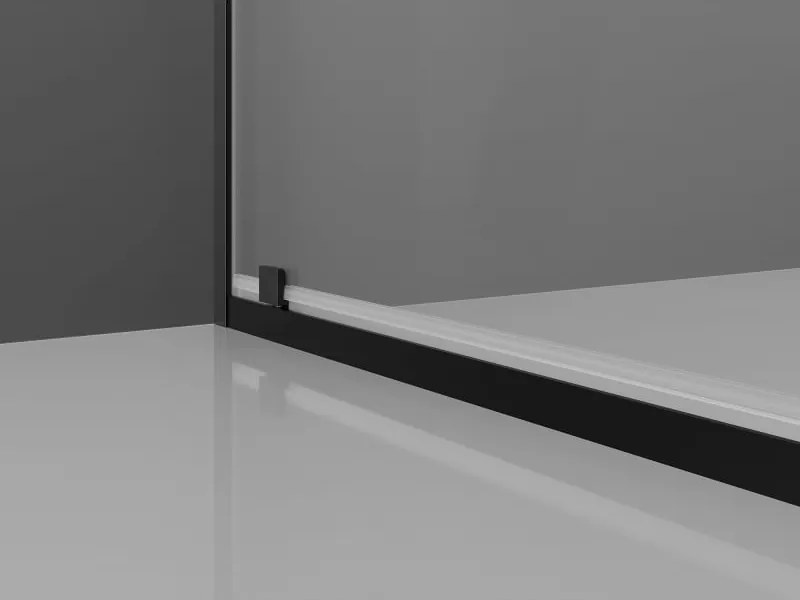 Mexen Exo-BR cabina doccia a battente 90 x 90 cm, trasparente, nera - 8181-090-090-70-00