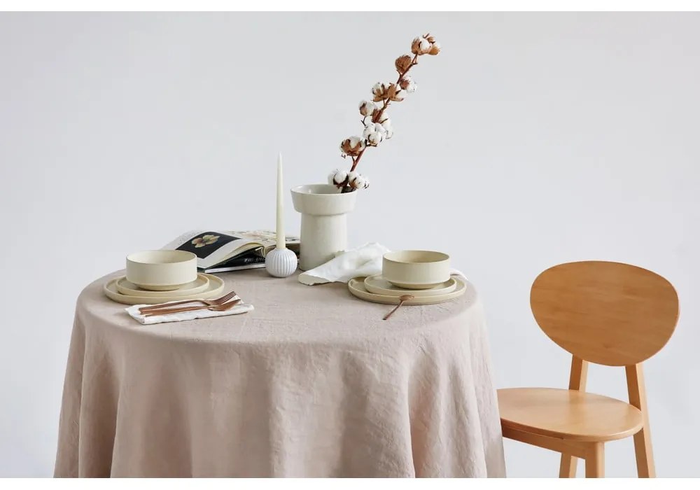 Set di piatti color crema in gres 18 pz Malia - Bonami Selection