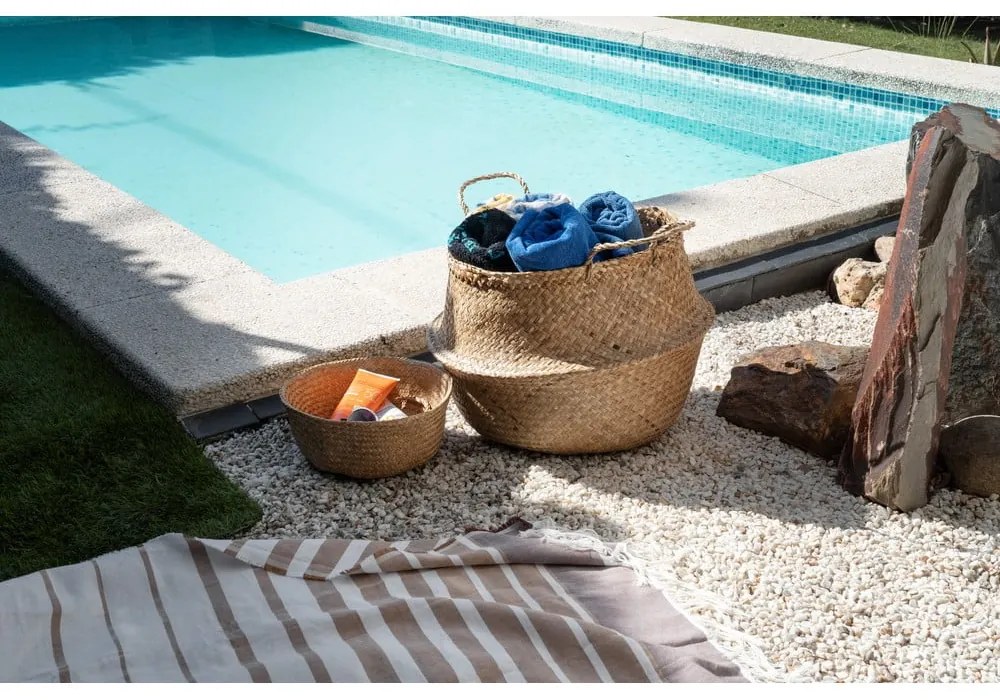 Cesto portaoggetti in seagrass chiaro , ⌀ 36 cm - Compactor