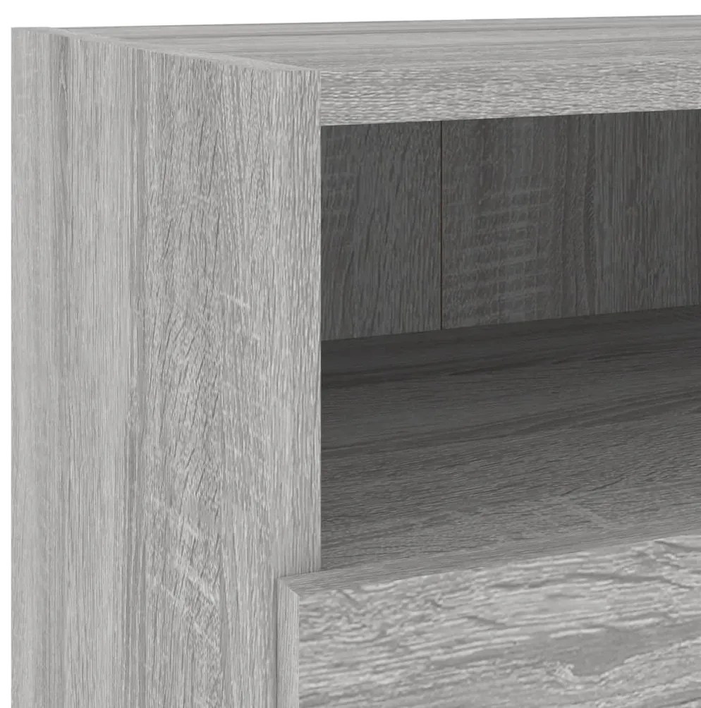 Mobili TV Muro 2pz Grigio Sonoma 40x30x30 cm Legno Multistrato