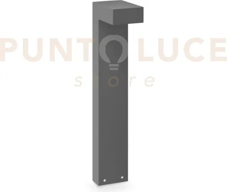 Sirio paletto led 3000k 13w  1100 lm ip65 h60cm antracite