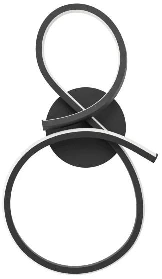 Eglo 901268 - Applique a LED SERPINS LED/11,4W/230V 3000K nero