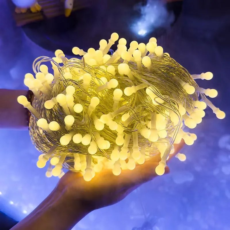 Catena luminosa da esterno Con Pannello Solare a Bulbo 150 Led