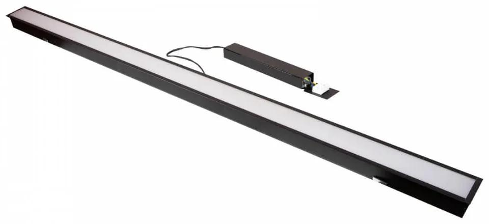 Lampada Lineare LED da Incasso 42W 120cm, Nera, chip SAMSUNG LED Colore  Bianco Naturale 4.000K