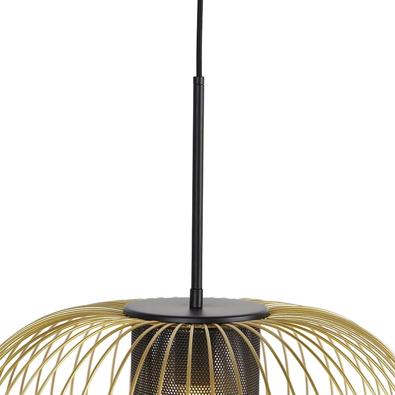 Lampada a sospensione di design oro con nero 50 cm - Marnie