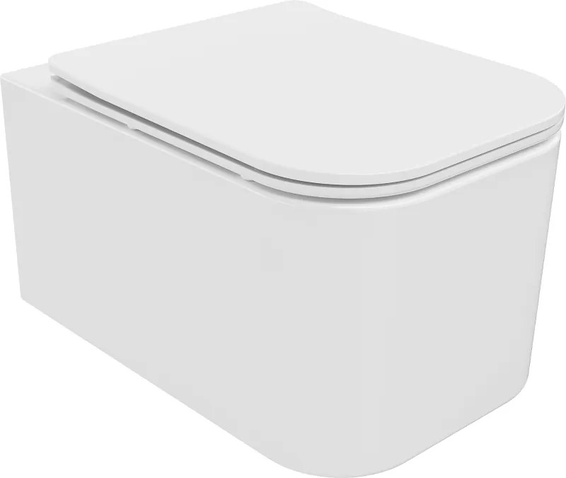 Mexen Elis WC Rimless con sedile a chiusura rallentata slim, duroplast, bianco lucido - 30910600