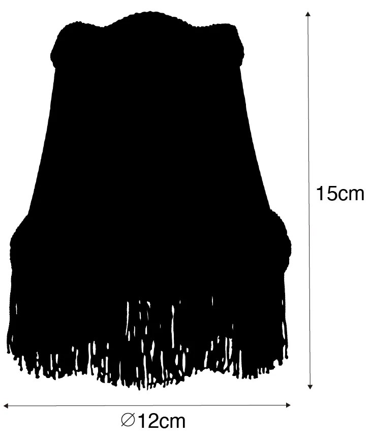 Paralume in tessuto a clip color crema 12 cm - Granny