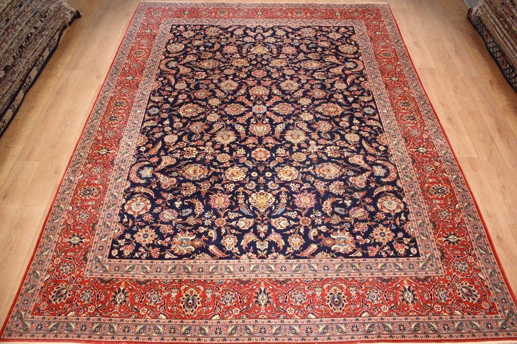 Kashan Tappeto 390x300 (Iran) Annodato A Mano