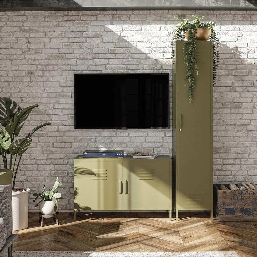 Cassettiera bassa in metallo verde 98x63 cm Bradford - Støraa