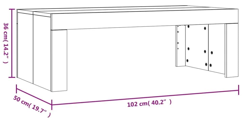 Tavolino da Salotto Rovere Sonoma 102x50x36cm Legno Multistrato