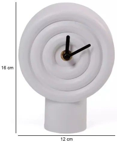 Orologio da tavolo in ceramica 16 cm 1xAA bianco