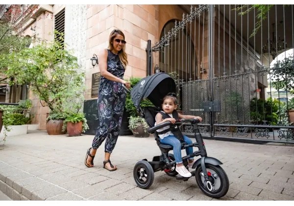QPlay - Triciclo per bambini 3in1 RITO AIR nero
