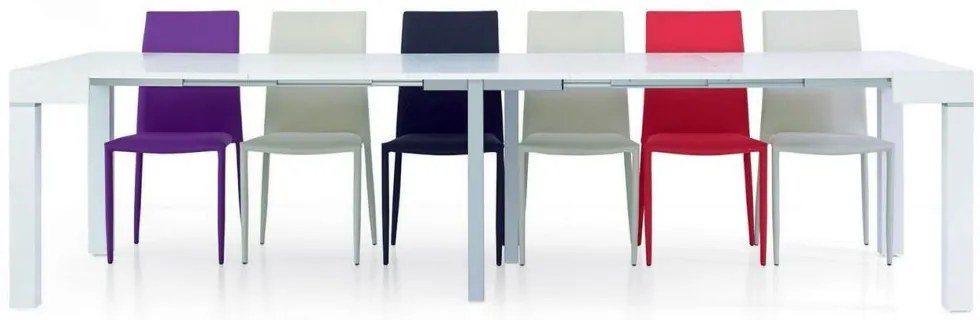Consolle allungabile SORRENTO colore bianco 110×50 cm – 110×300 cm