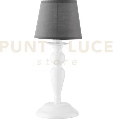 Lume favola bianco e grigio 1 luce attacco e14 16x37cm in metallo e...