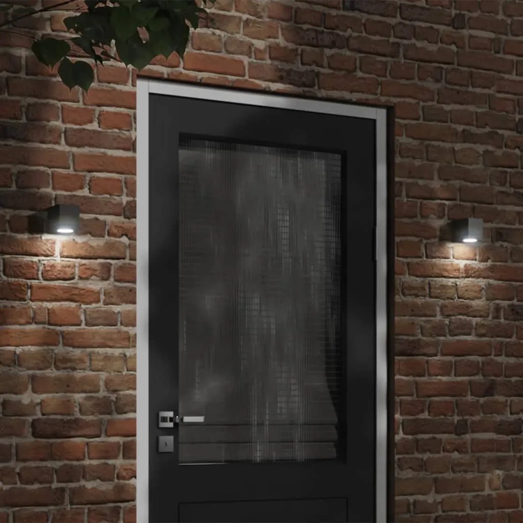 Applique Per Esterni Nera İn Alluminio Pressofuso /