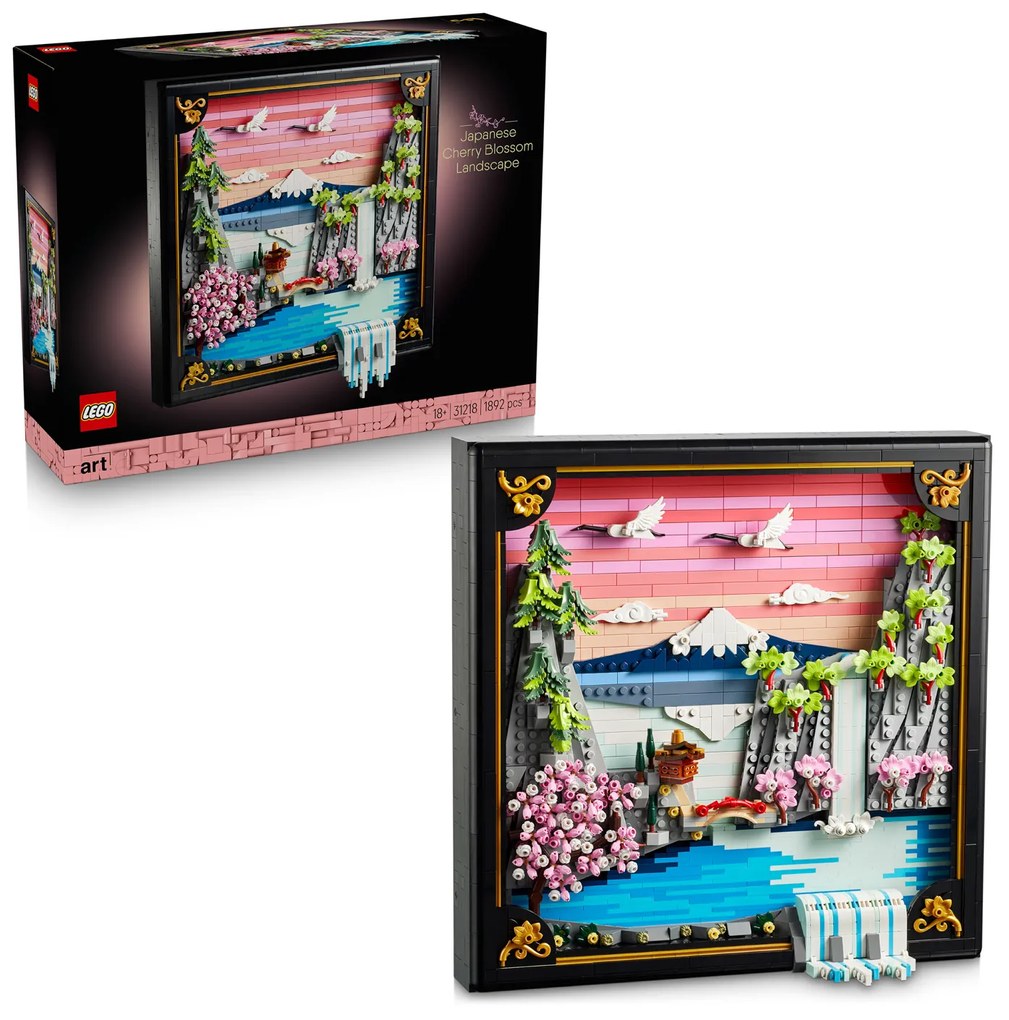 Paesaggio giapponese ciliegi fioriti Lego Art