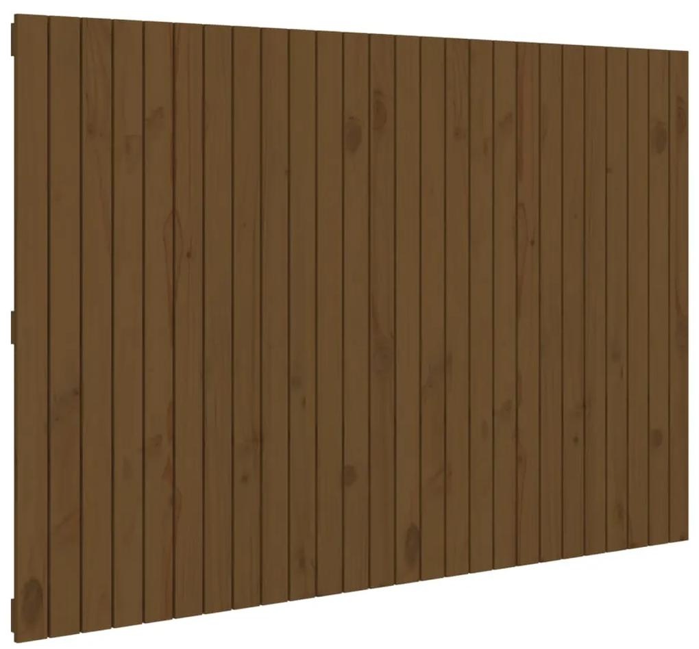 Testiera da parete miele 166x3x110 cm in legno massello di pino