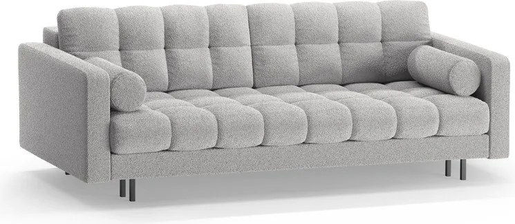 Divano grigio chiaro allungabile/con contenitore con rivestimento in bouclé 222 cm Bali – Cosmopolitan Design