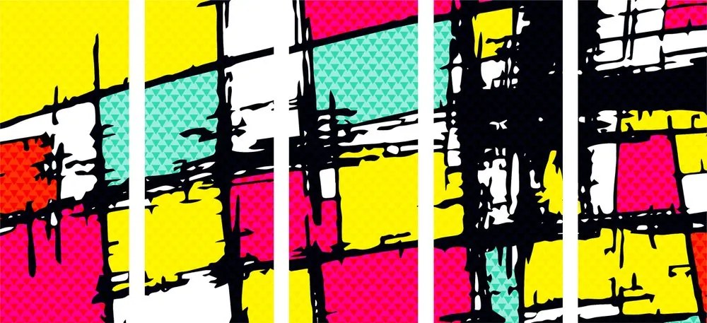 Quadri 5 pezzi – Pop-art stiloso