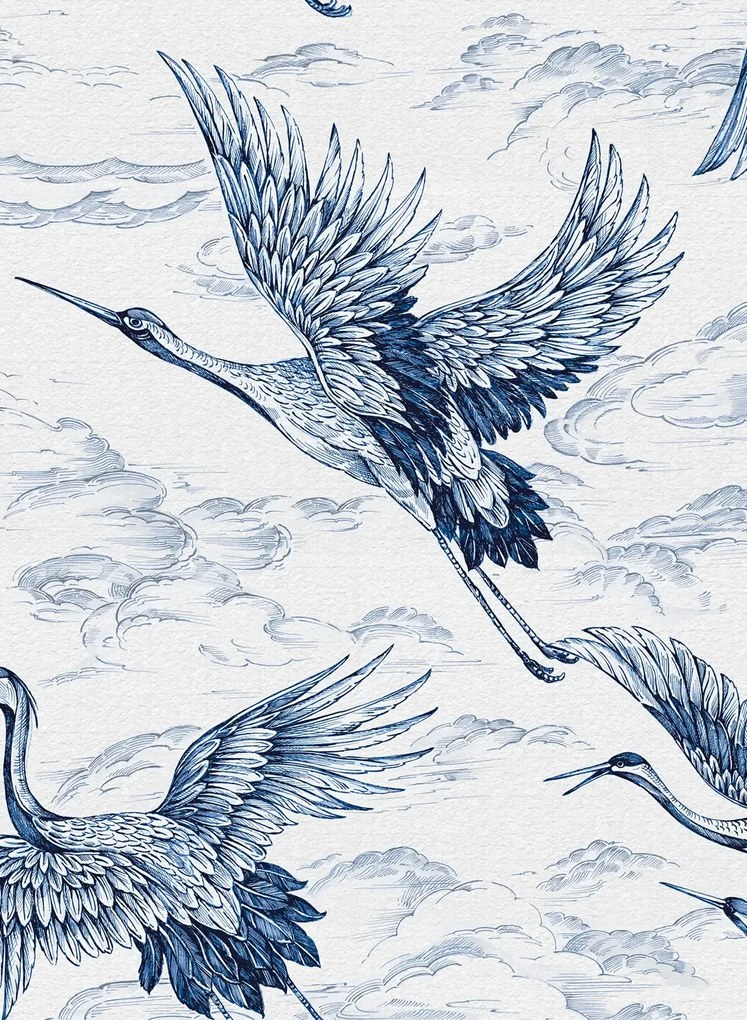 Coordonne Tapete Imperial Ibis - Sapphire