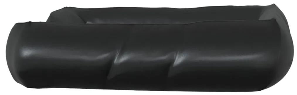 Cuccia per cani nera 80x68x23 cm in similpelle