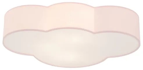 Brilagi - Plafoniera per bambini NIMBUS 4xE27/15W/230V 46x63 cm rosa