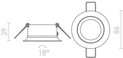 RED - Design Rendl-R11738- Lampada da incasso SOBER 1xGU10/50W/230V bianco