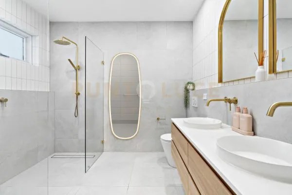Diana specchio da parete cornice metallo oro illuminata 60x160cm le...