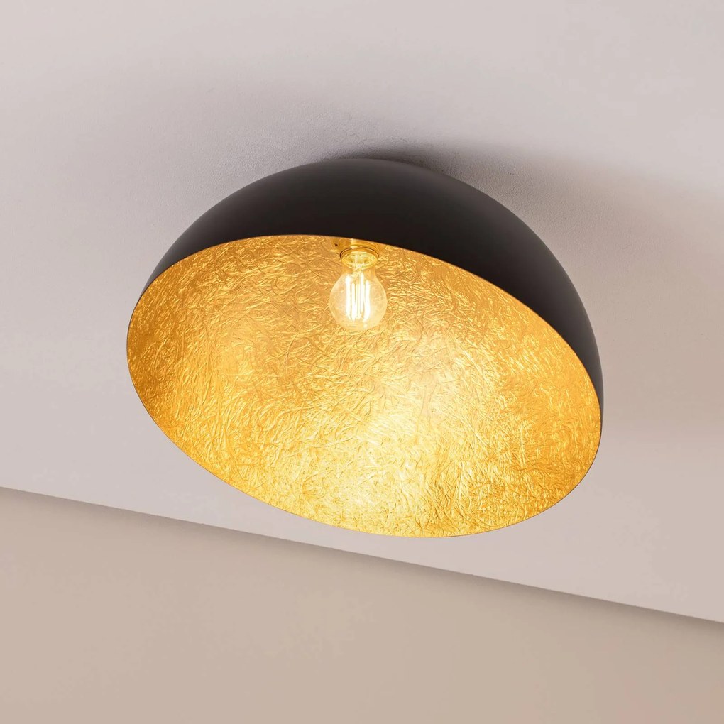 SIGMA Plafoniera Sfera, Ø 50 cm, nero/oro