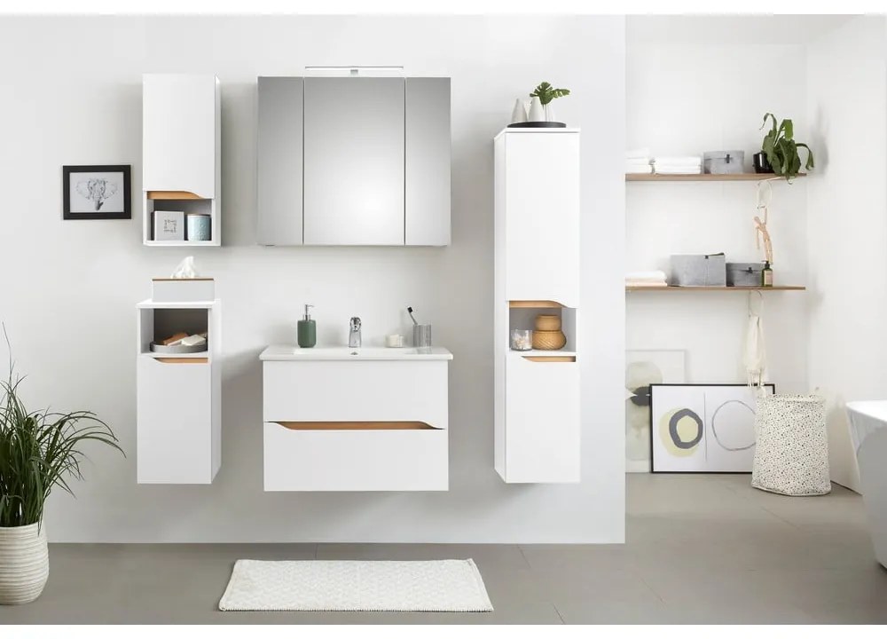 Mobile bagno alto sospeso bianco 30x70 cm Set 857 - Pelipal