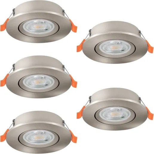 Eglo 902269 - Set da 5 faretti da incasso a LED BARRANCO LED/4,8W/230V cromato