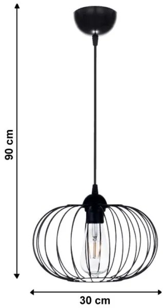 Lampadario a sospensione con filo BOCCA 1xE27/60W/230V