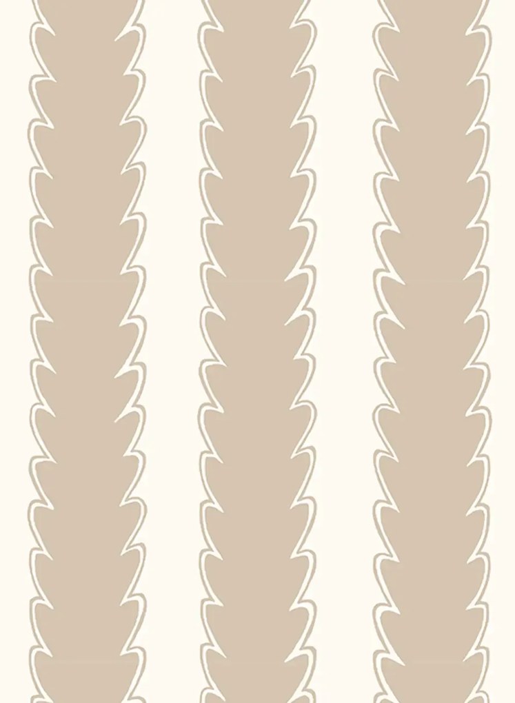 Josephine Munsey Tapete Scallop Stripe - Cromwell Stone/ Hilles White