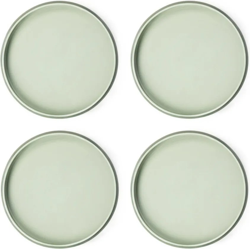 Set di piatti verdi in gres 4 pz ø 22 cm Aura Rondo – Bonami Selection