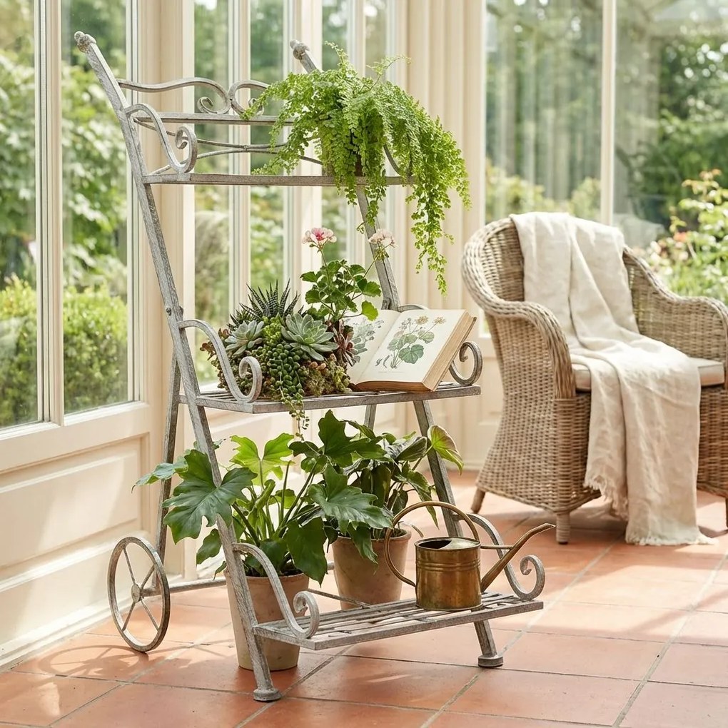 DORIAN - eatagere bianco ossidato