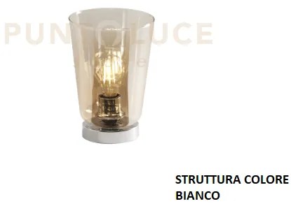 Plafoniera bianco 1 luce ambra 1164bi-pl1-am