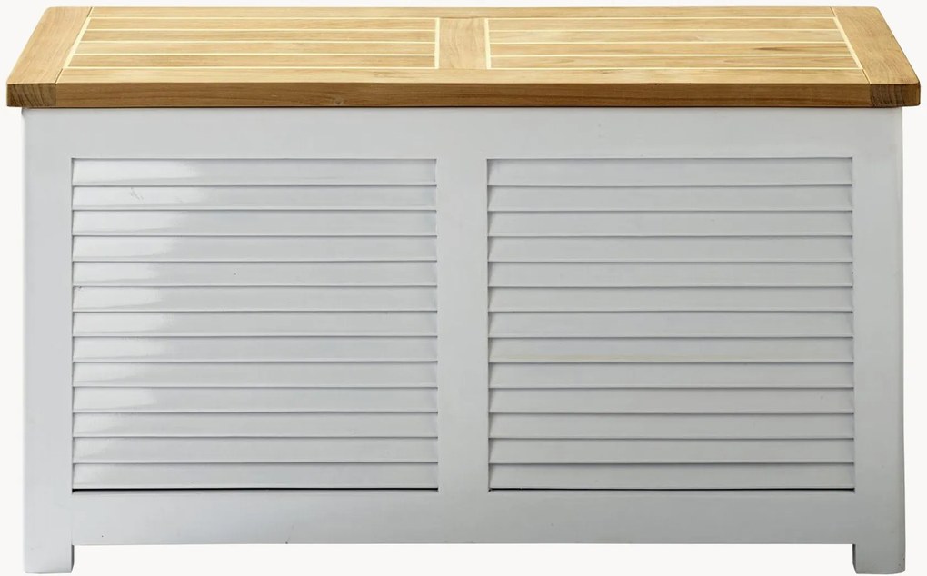 Cassapanca in legno di teak e mogano fatta a mano Quinn