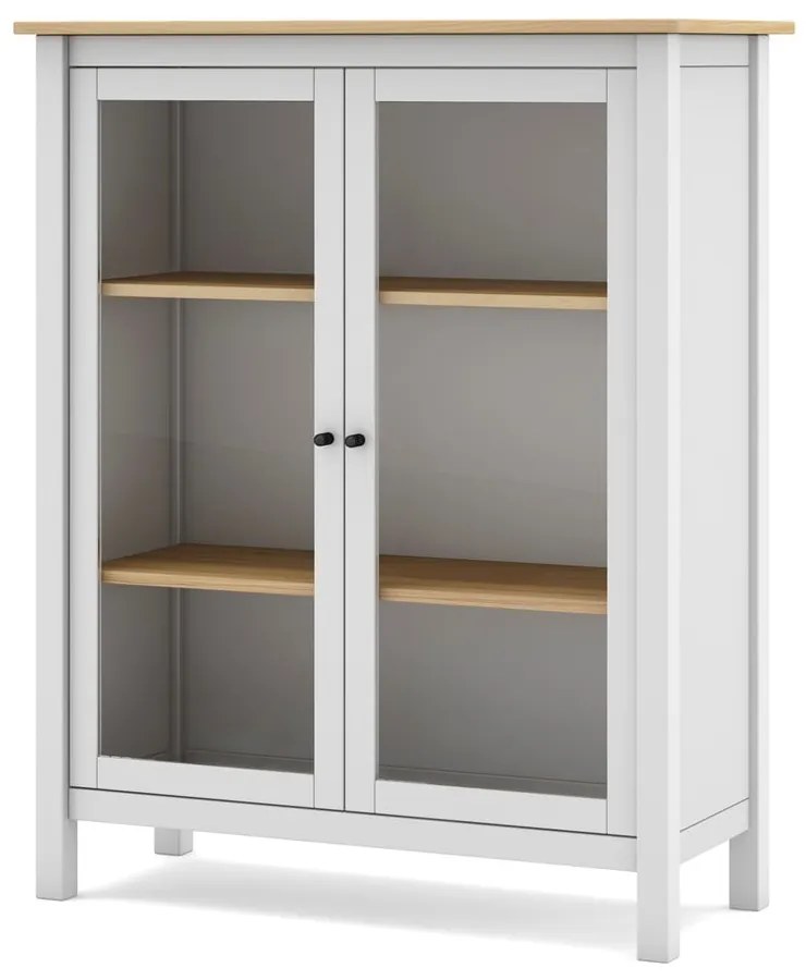 Vetrina in legno di pino bianco/naturale 90x110 cm Misti - Marckeric