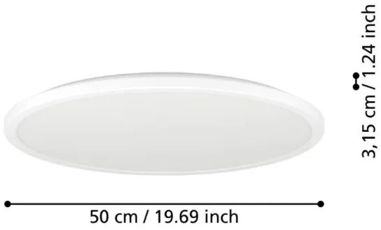 Eglo 901448 - Plafoniera LED da esterno ROVITO 16,8W/230V diametro 50cm IP44 bianco