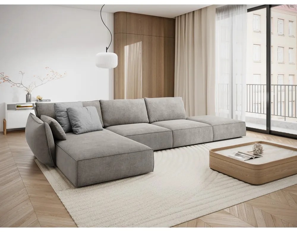 Divano angolare grigio chiaro (angolo sinistro) Vanda - Mazzini Sofas