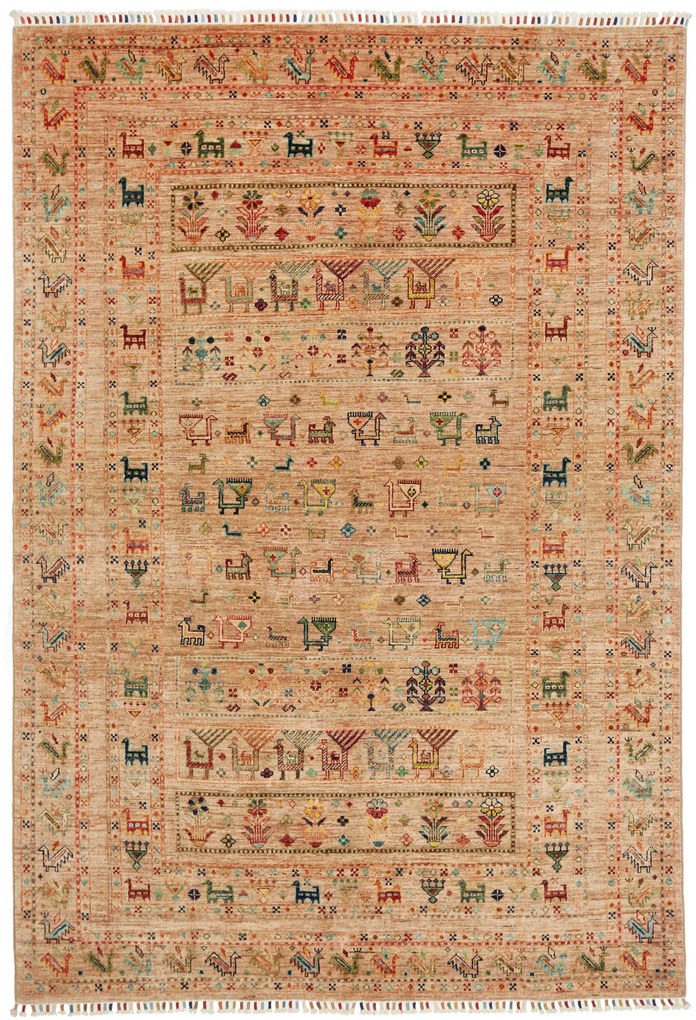 Samarkand Tappeto orientale 170 x 240 Marrone (Pakistan) Annodato A Mano