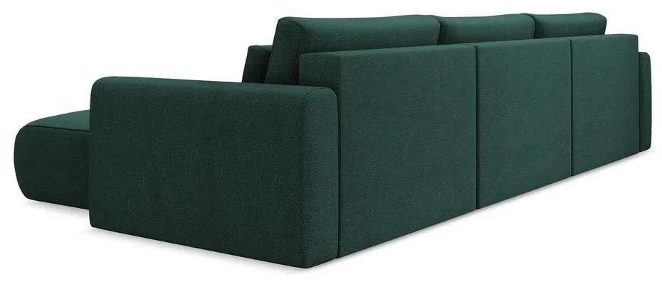 Divano angolare verde allungabile/con contenitore (a U) Kapua – Makamii
