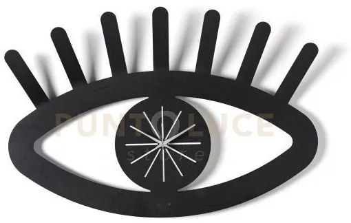 Orologio da parete di design ciclope nero/bianco marmo in ferro 55x...