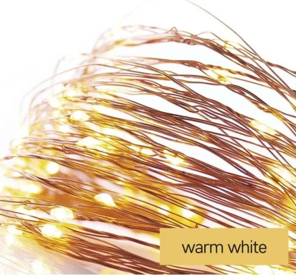 Catena natalizia LED 20xLED/2,4m bianco caldo