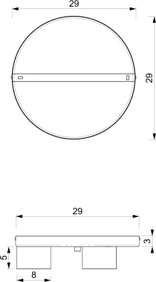 Plafoniera DIXIE 3xGX53/11W/230V nera