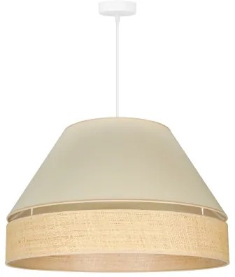 Duolla - Lampadario a sospensione con filo YUTE AVIGNON 1xE27/15W/230V diametro 60 cm color crema/beige