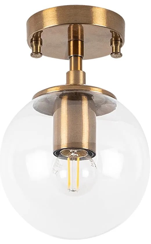 Lampada da soffitto color bronzo con paralume in vetro ø 15 cm Atmaca - Opviq lights