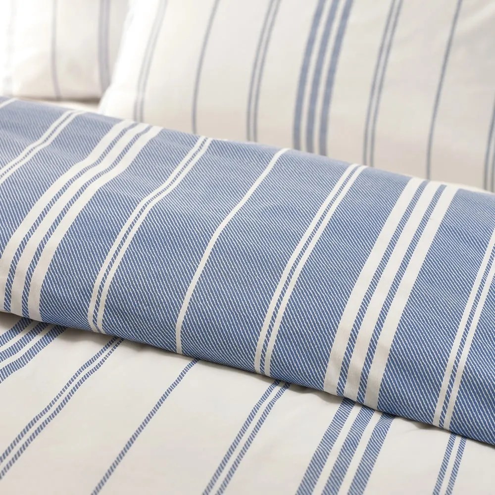 Set copripiumino e federa bianco e blu per letto singolo 135x200 cm Harbour Stripe – Catherine Lansfield